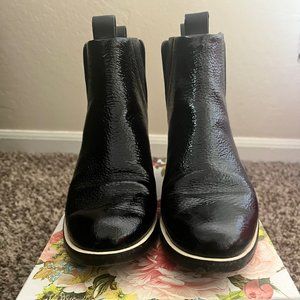 Mercedes Castillo Patent Leather Chelsea Ankle Boots